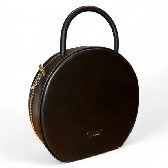 Kate Spade - Like New - Andi Black Leather Canteen Handbag w crossbody strap - Picture 4 of 10